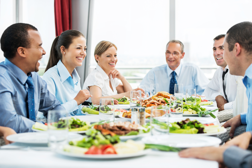 Businesspeople on lunch.